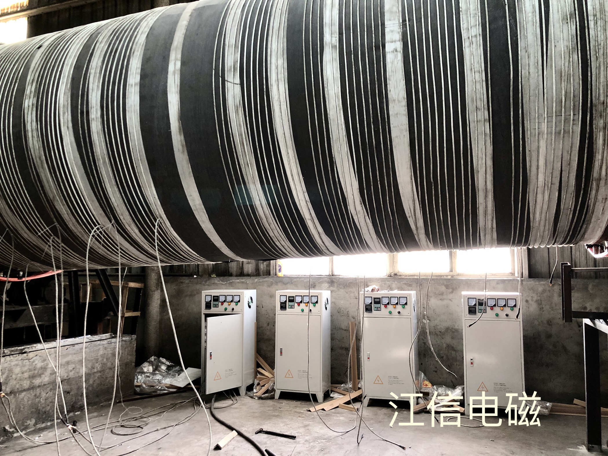 大型滾筒電磁感應加熱節能改造